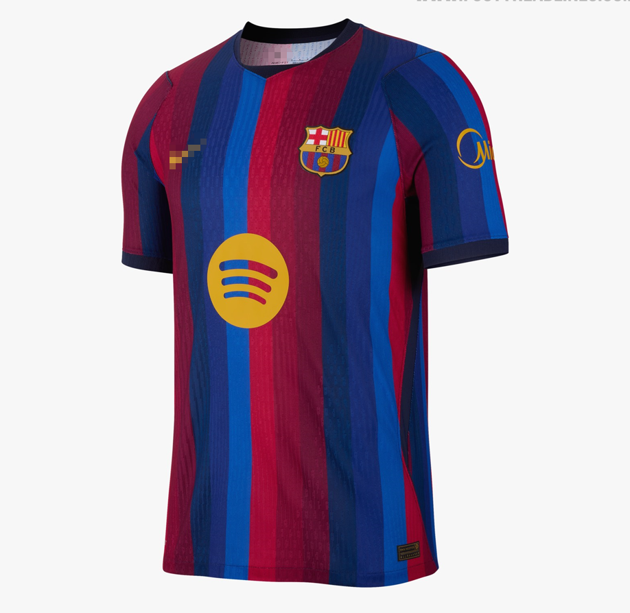 Player version 26/27 FC Barcelona Deep Blue & Red Stripe Home Jersey