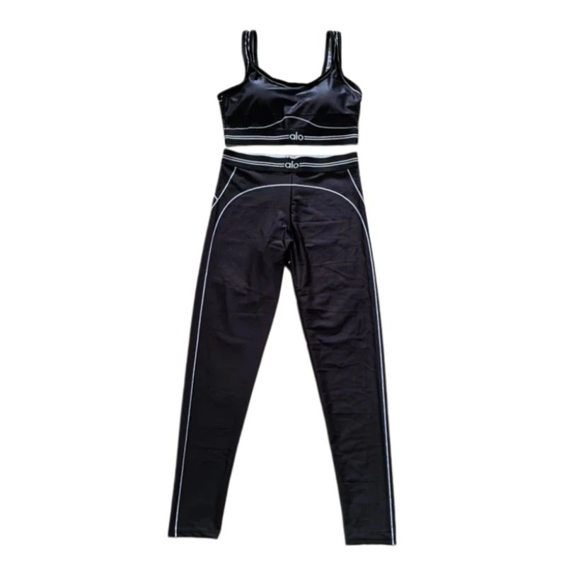 [DX82-2] Pilates Sports Leggings Two Piece Fitness Yoga Running Set