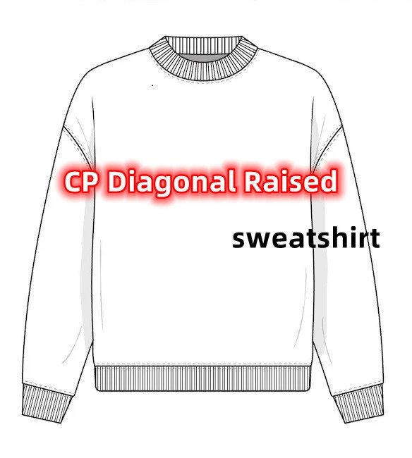 #ProID001 Diagonal Fleece Sweatshirt CP Fleece Crewneck (0120)