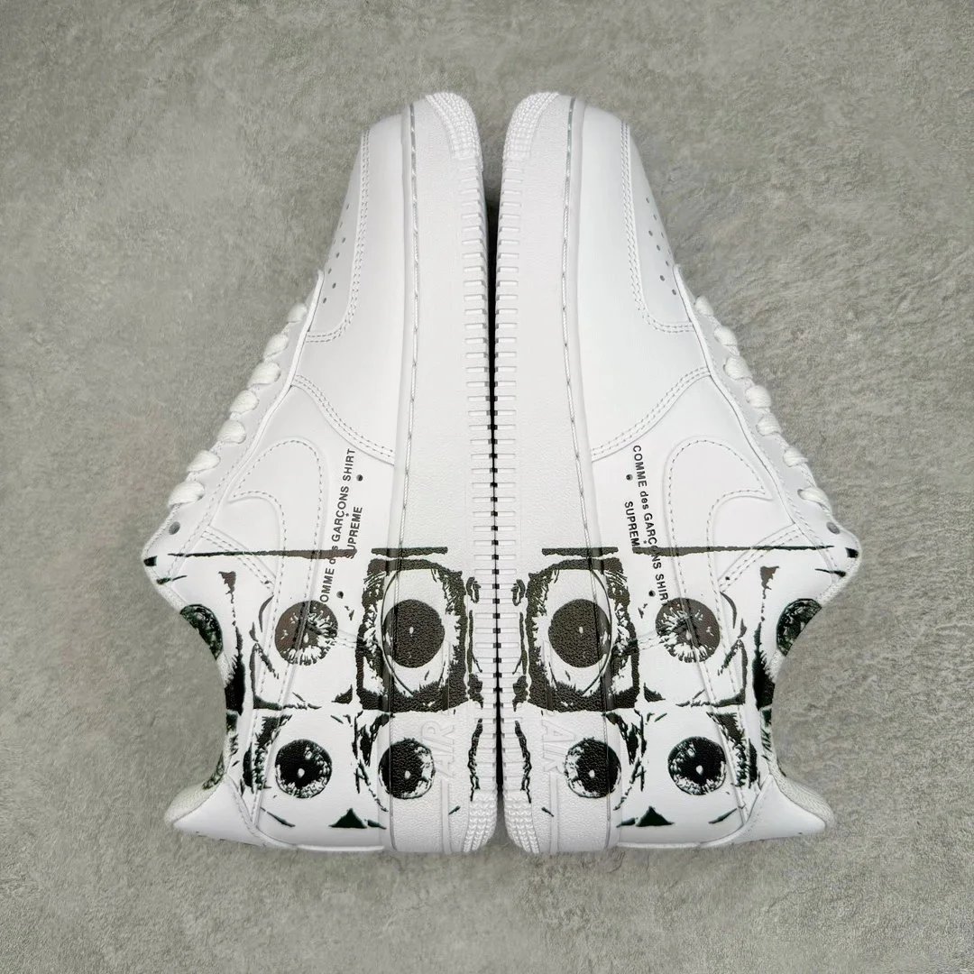 CDG x Sup x Force 1 Comme des Garcons Shirt Air Force One Low Cut Three Way Joint White Black Six Eyes 923044-100 AF1Whats