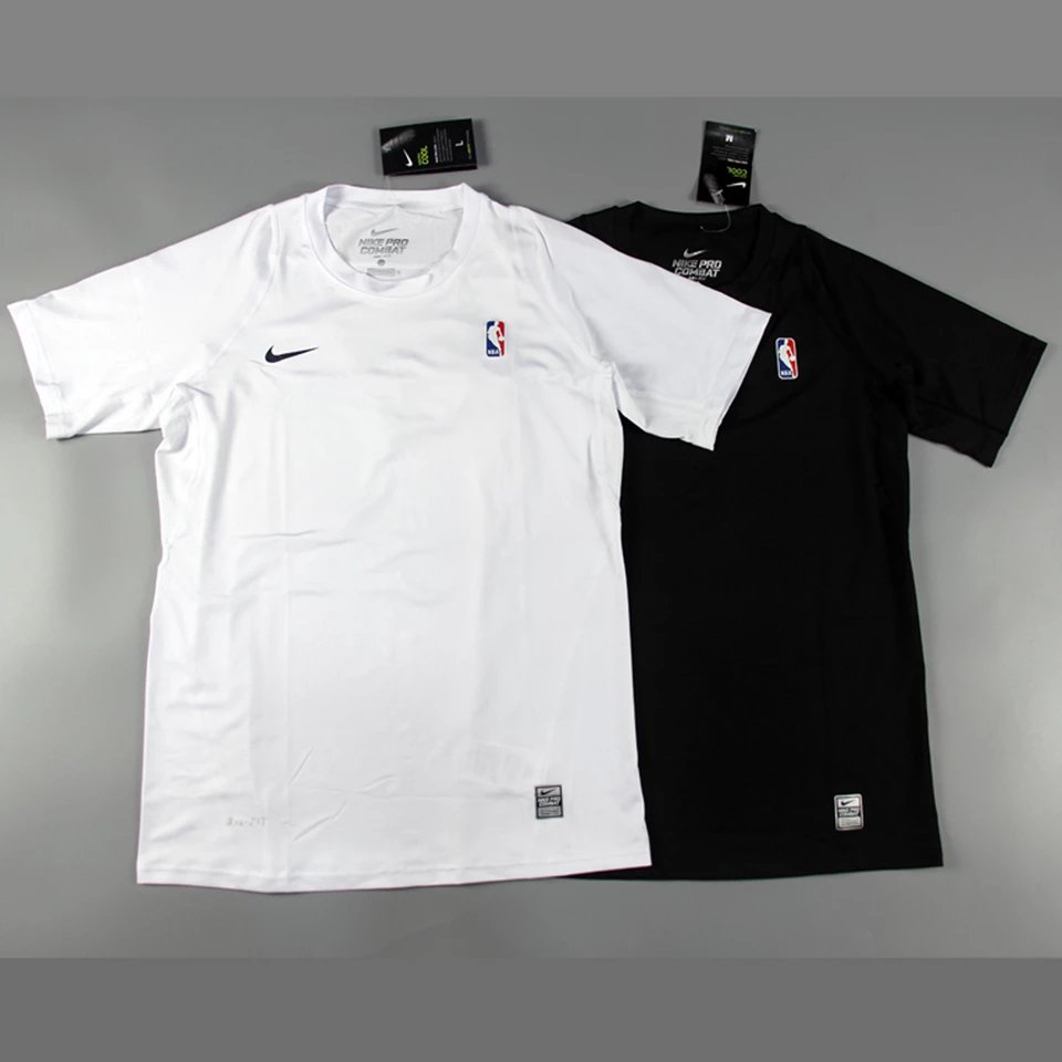 Classic black and white quick-drying sweatshirt, breathable, sports fitness, breathable, comfortable, tight, short sleeve