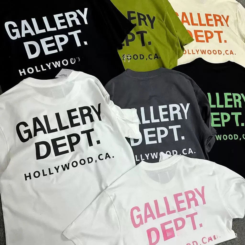 American classic series high street trendy brand GALL retro basic letter D print short sleeve unisex t-shirt