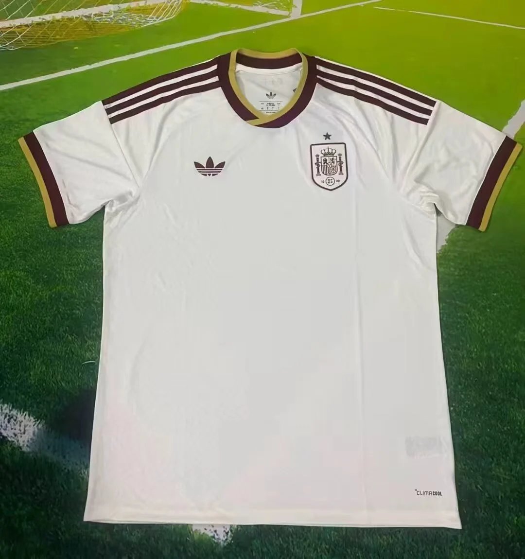 [DX1-7] 2026 Spanish Football Team Away Jersey Player Edition (customized, non-refundable)