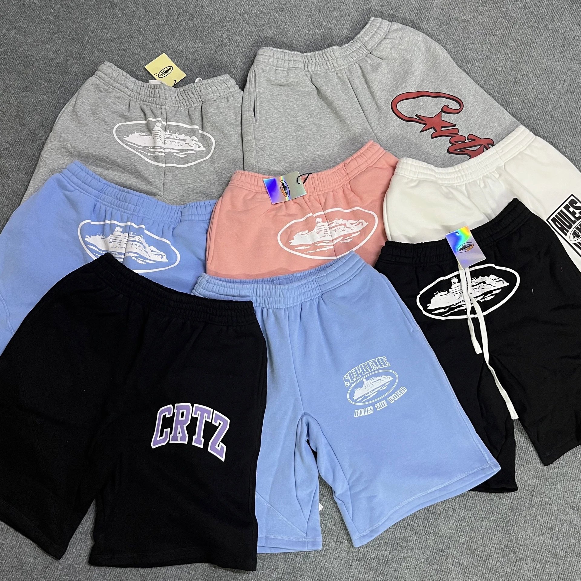 Cort classic Alcatraz print summer new street loose casual trendy brand hip hop five-point shorts for men
