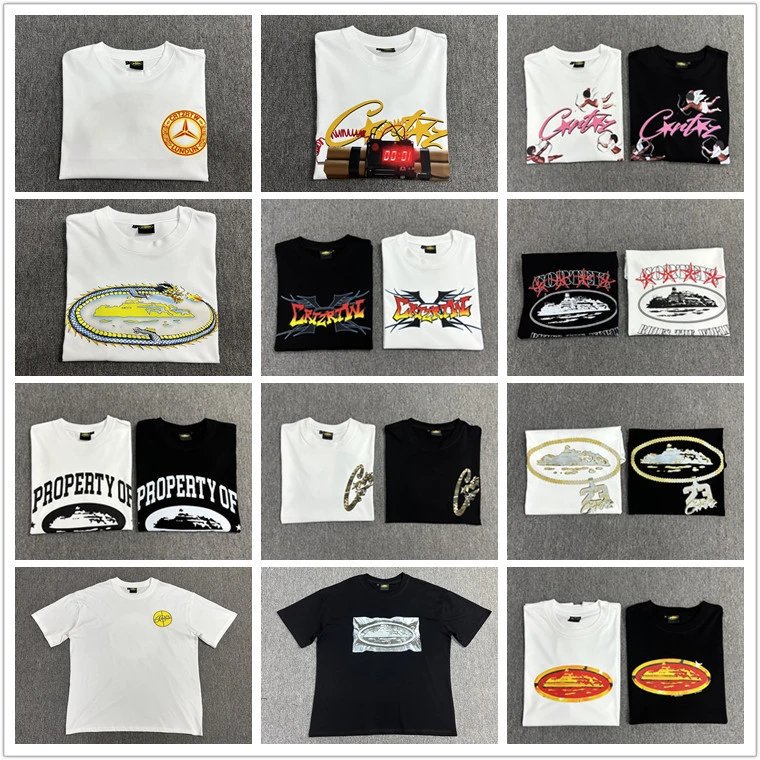 Cross-border Corteiz Alcatraz Short-sleeved American Street High Street European and American Style Hip Hop Men’s and Women’s Casual T-shirts Half Sleeve Trendy