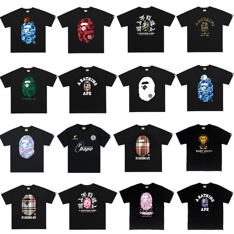 Cross-border trade wholesale high-version short-sleeved letter print casual street loose large size T-shirts for men and women, half-sleeved shirts, trendy