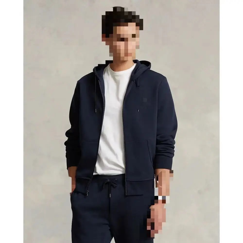 Double-Knit Full-Zip Hoodie 5 Color Sweatshirt Cardigan A