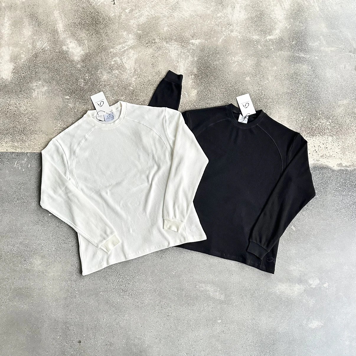 Y-GA waffle long sleeve T