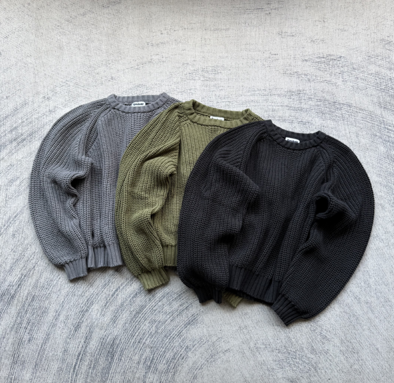 Fyredwrld comfortable breathable stretch thick knit sweater “three stitches”