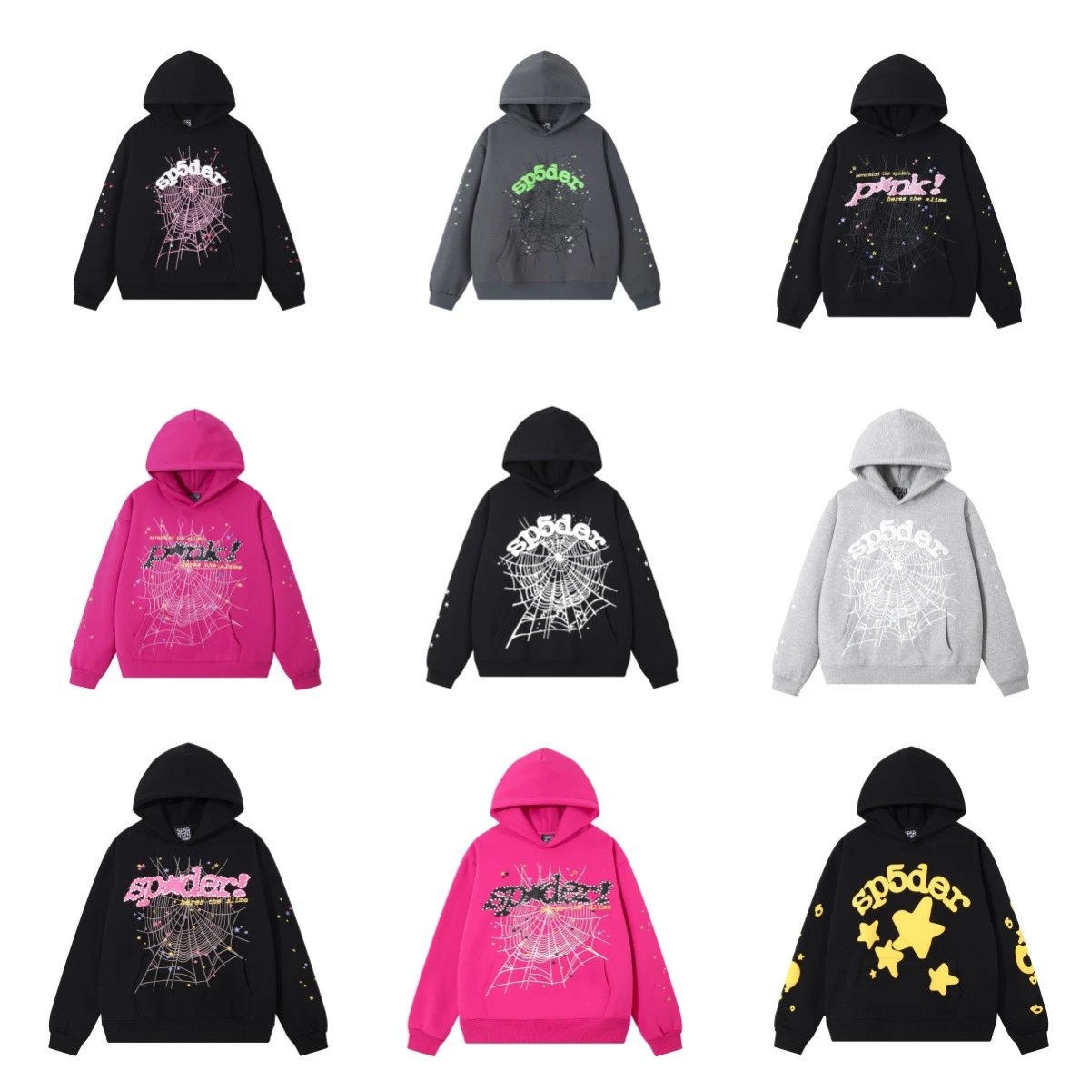 Cross-border hip-hop singer Young Thug same style foam letter 555555 couple hoodie Pink sweatshirt