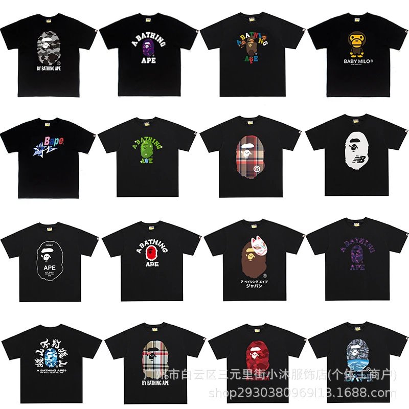 printed American letter street casual t-shirt for men and women