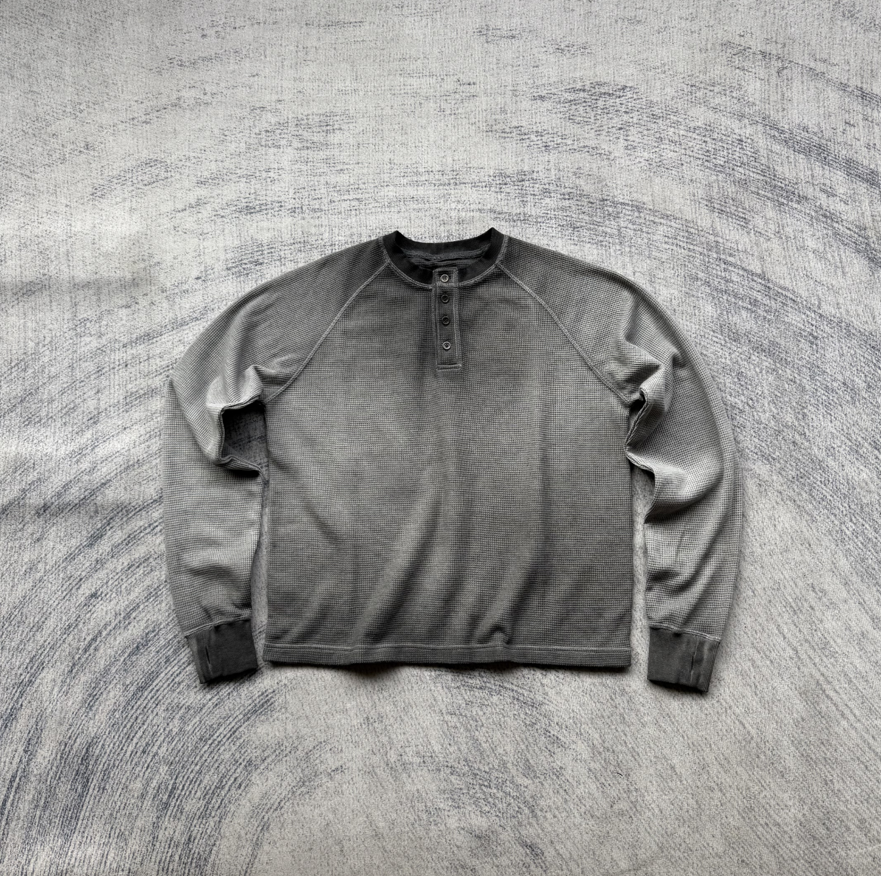 brown gradient henley shirt