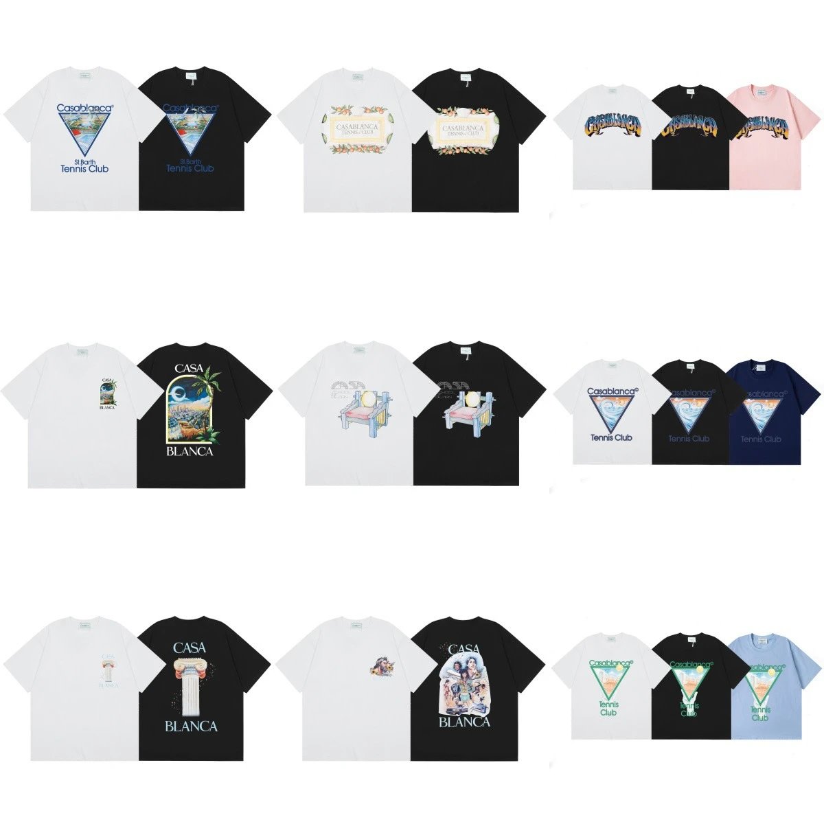[DX41] Summer New Summer Style Printed Men’s and Women’s Loose Short Sleeve T-shirts Collection 1