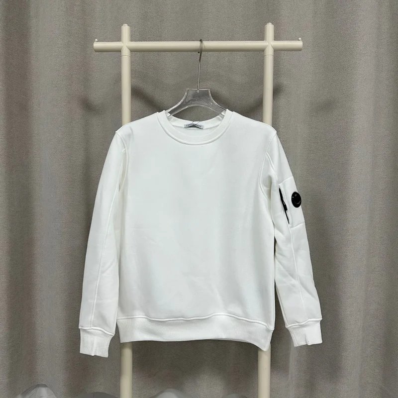 Company foreign trade velvet zipper trendy brand CP glasses round lens pullover casual sweatshirt for men and women