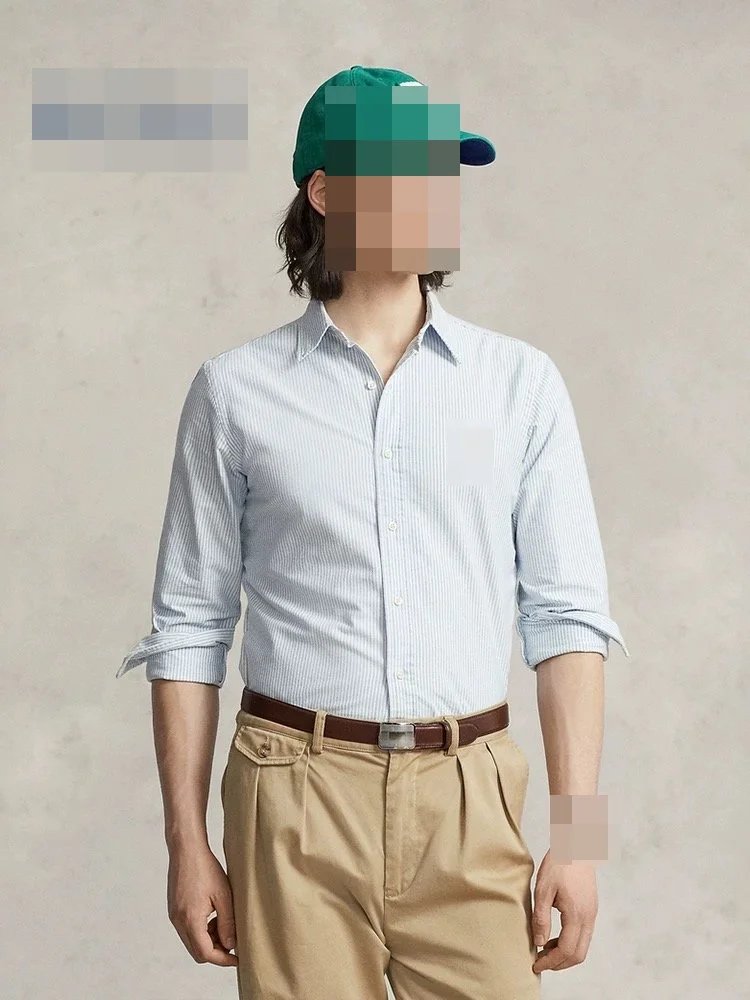 1:1 RL Classic fit Oxford coloured horse shirt Oxford colored horse shirt c