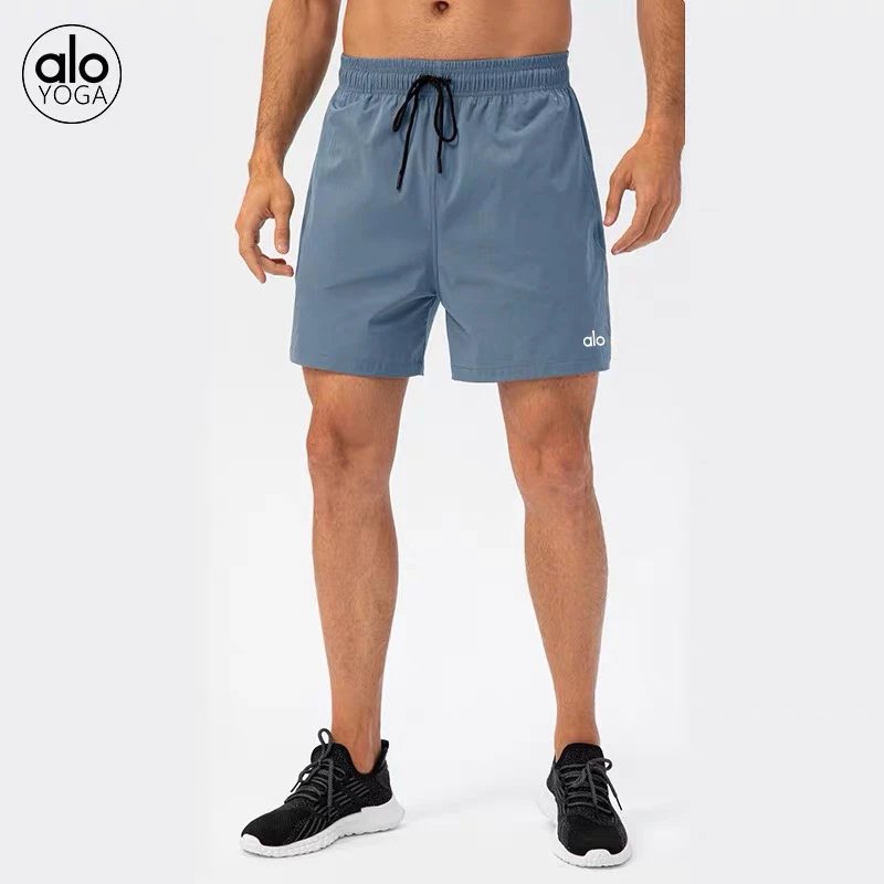 Alo Yoga Summer Fitness Pants Men’s Breathable Sports Shorts Lightweight Casual Outer Wear Basketball Training Pants