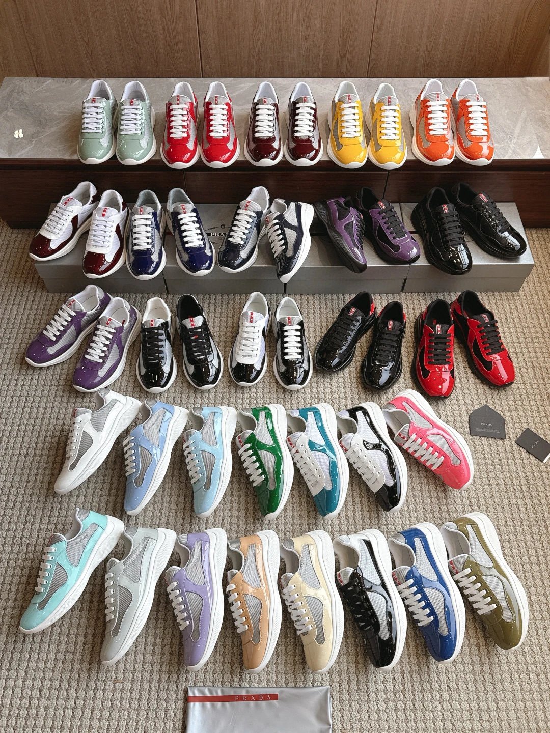 [GZ Guangzhou batch] Link1 America’s Cup series patent leather mesh casual sneakers 35-48