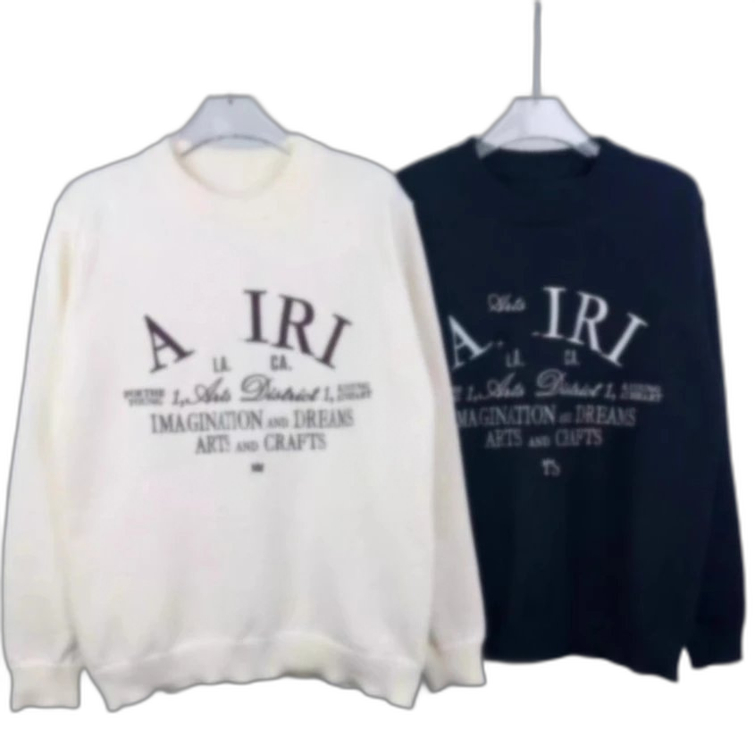 ripped loose fit hooded crewneck sweater