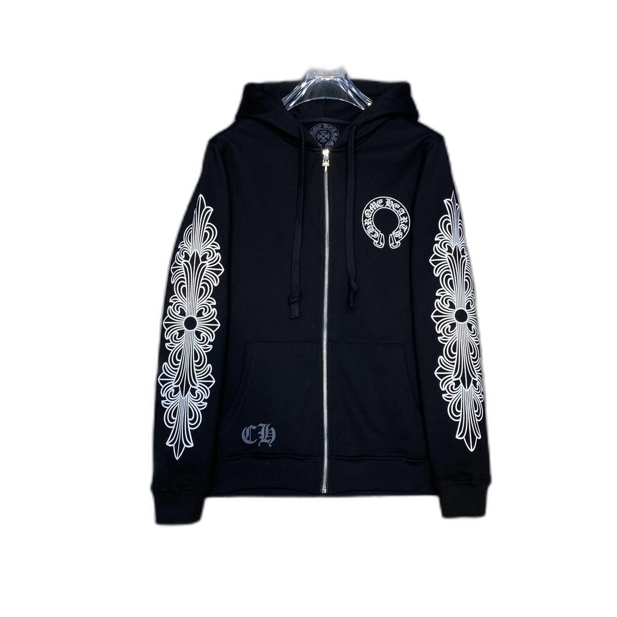zip-up hooded hoodie outerwear