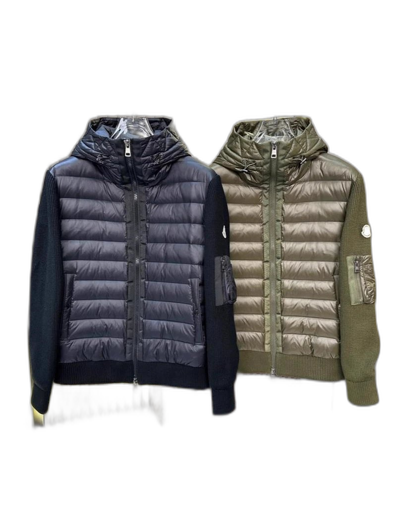European brand new M family knitted patchwork casual down jacket men’s white duck down jacket warm and stylish slim fit down jacket