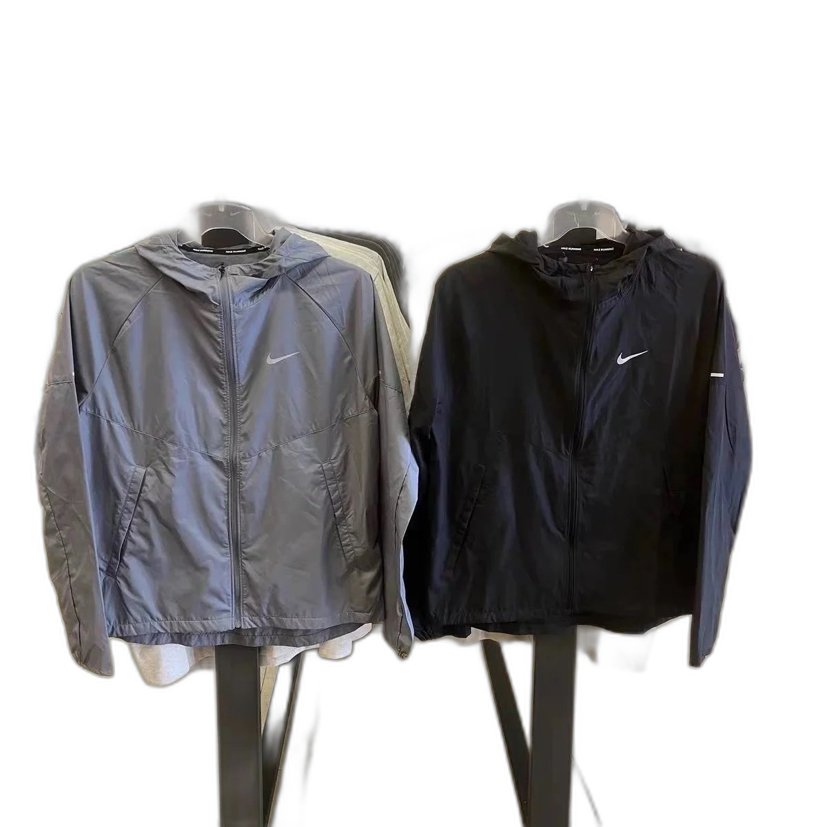 New summer sports men’s lightweight jacket woven quick-drying sunscreen hooded loose skin clothing jacket 4747