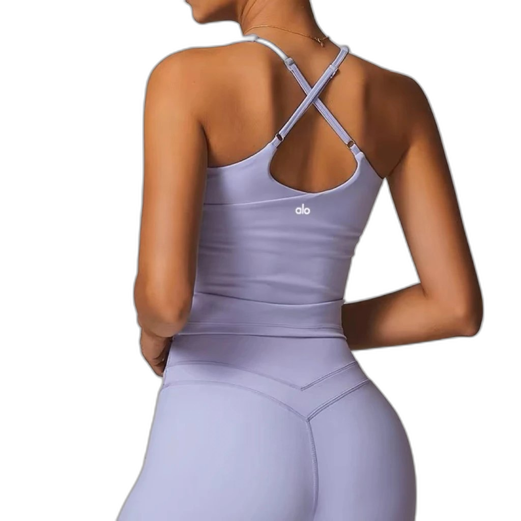 ALO YOGA WOMEN’S YOGA WEAR 2024 NEW SPORTS VEST SUMMER AND AUTUMN FITNESS UNDERWEAR WITH BODY PADS Sling Bra