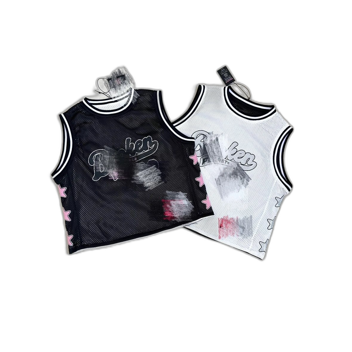 Z-BP black and white reversible soccer vest t-shirt
