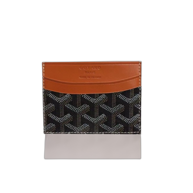 2025 new dog tooth Goyard card bag for men and women exquisite fashion coin card holder with two layers of cowhide