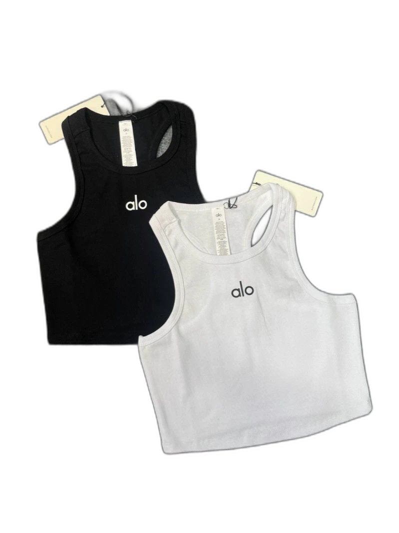 Alo versatile European and American hot girl sports yoga vest dopamine sports fitness open waist knitted suspenders underwear for women
