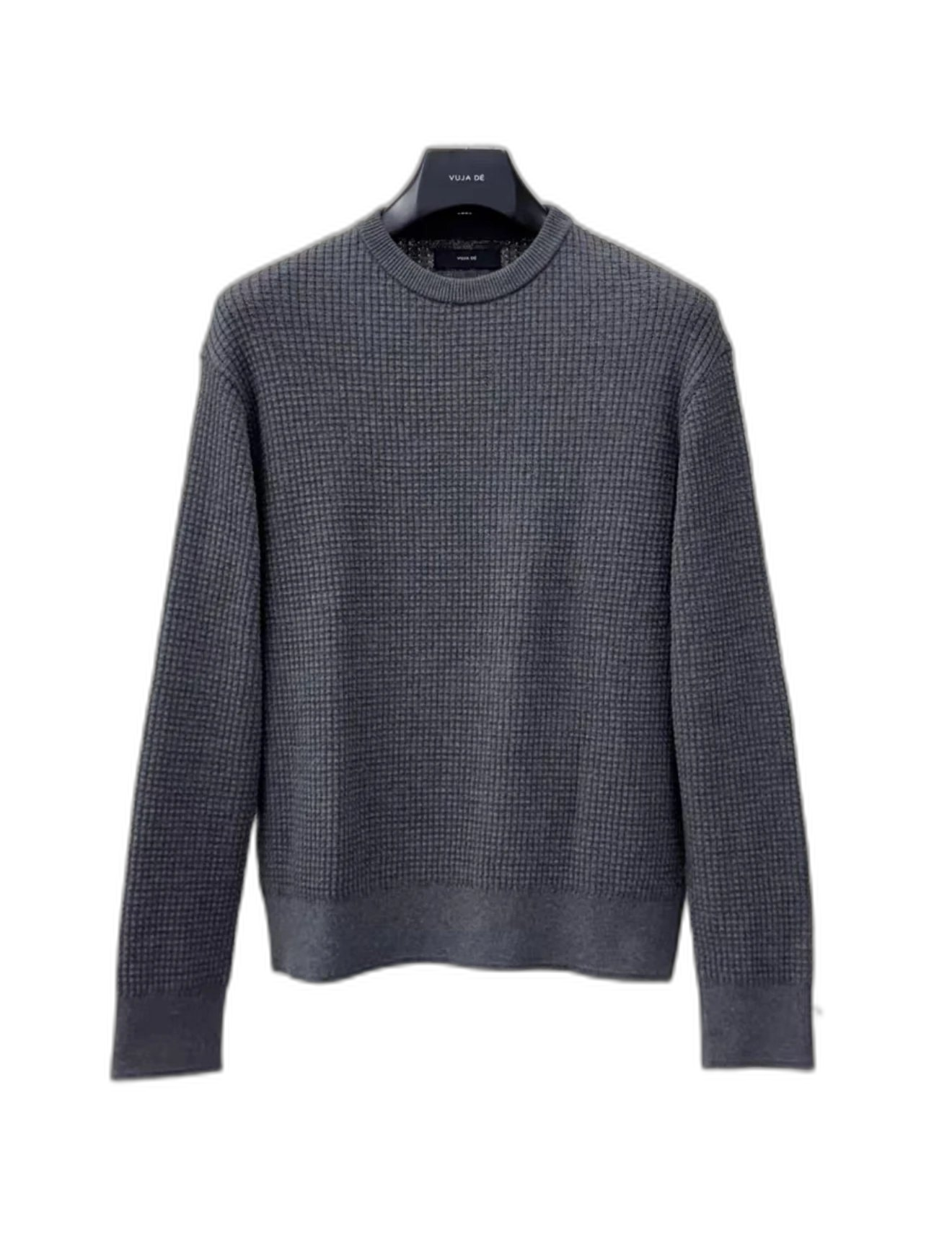 Vujade 011 Drop2 Waffle Knit Long Sleeve Base Sweater, Cowhide Wool Blend