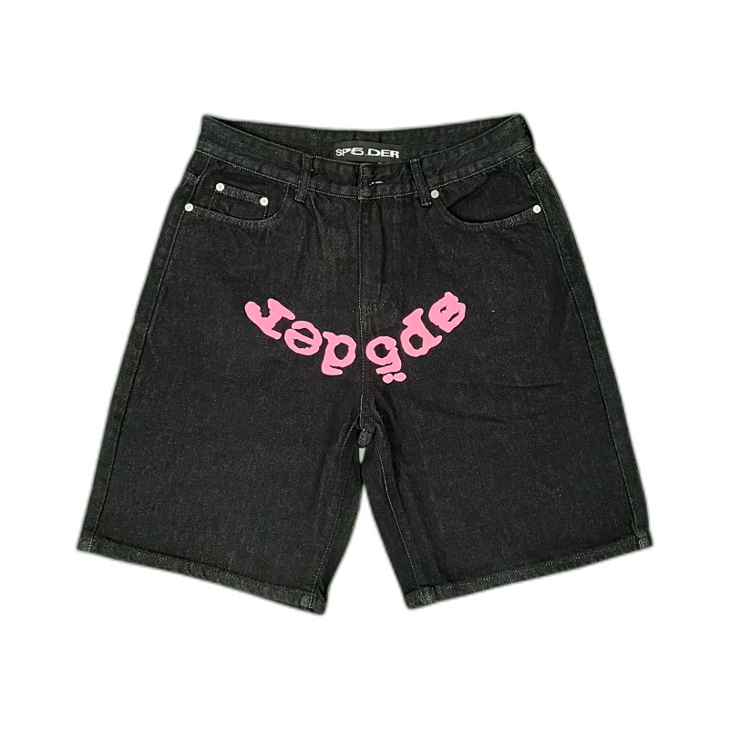 [DX15] Retro five-point pants spider denim fashion shorts Jeans