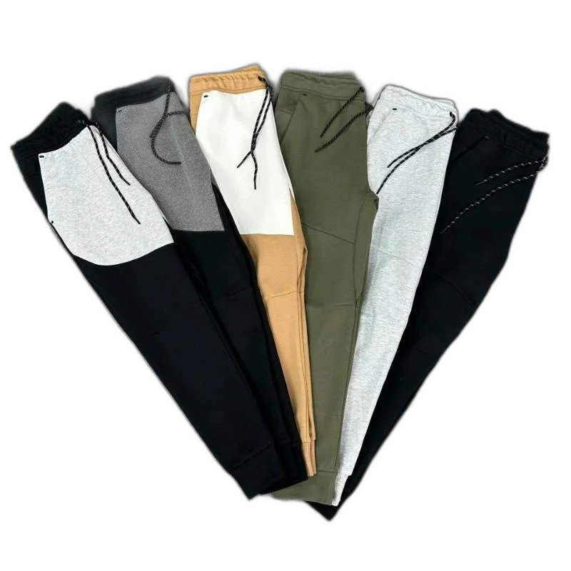 CU4 men’s knitted color matching laminated pocket breathable new casual leg pants running training sports pants 496