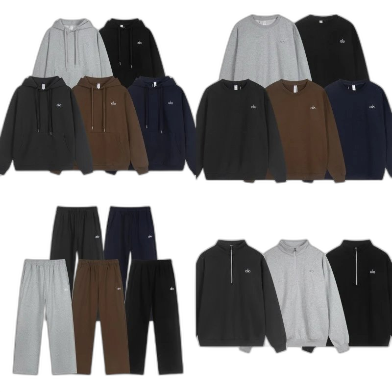 round neck hooded sweatshirt set