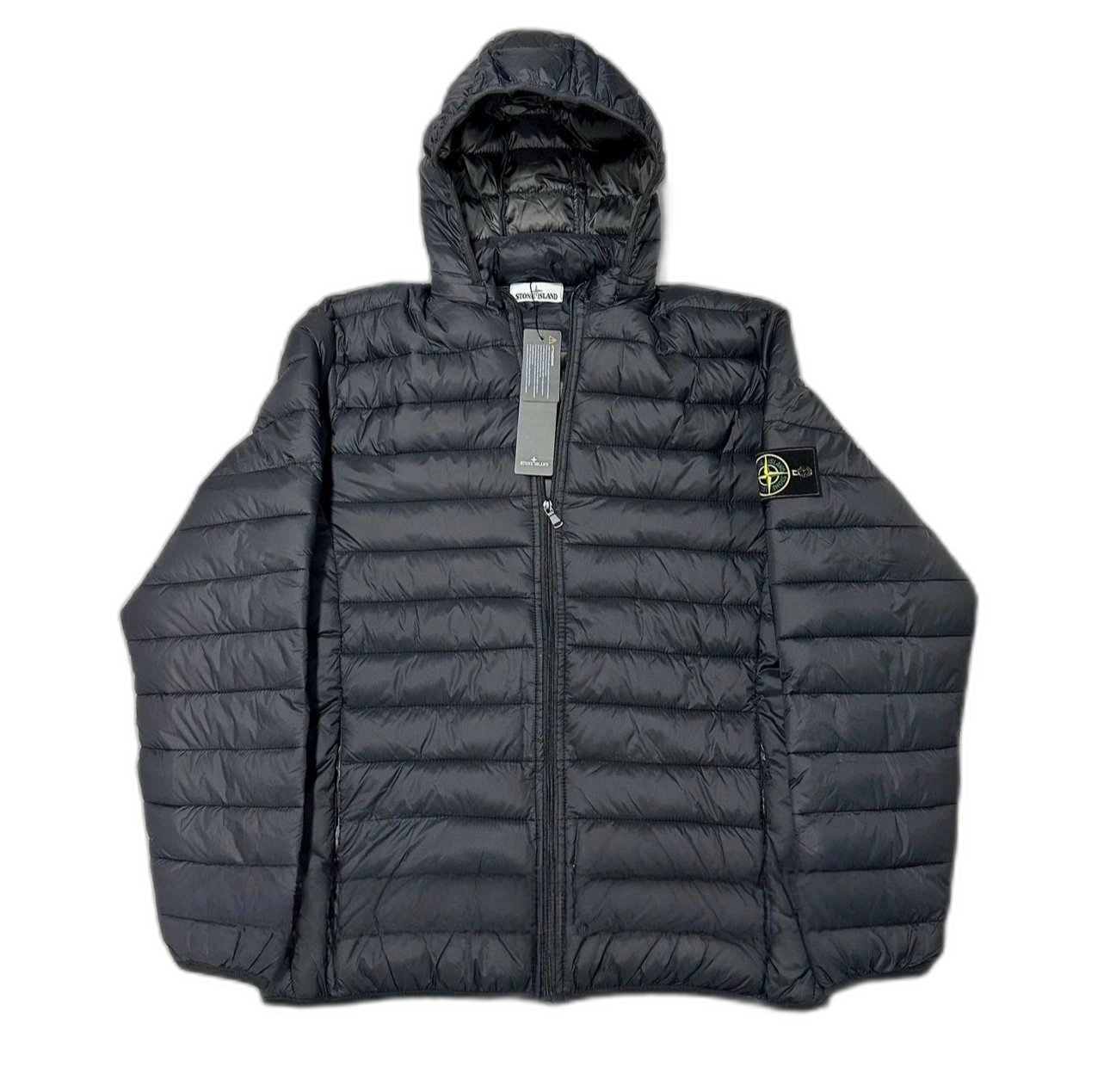 Stone cotton jacket+green badge