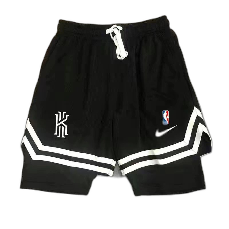 American double layer basketball shorts, men’s knee-length sports pants, fake two-piece running fitness three-quarter pants with summer lining