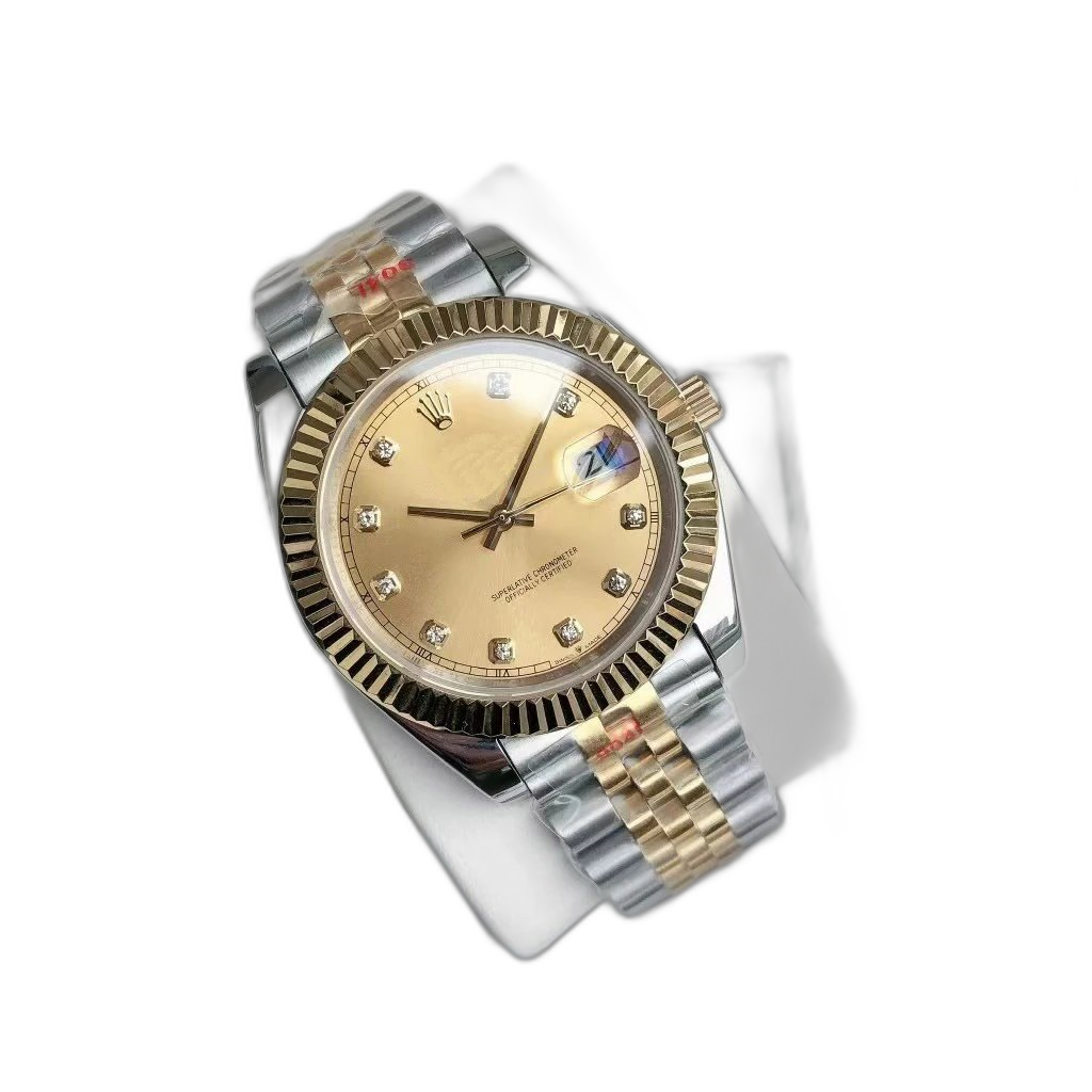 41MM log imitation mechanical running seconds movement fully automatic solid steel strap men’s watch waterproof luminous watch wholesale