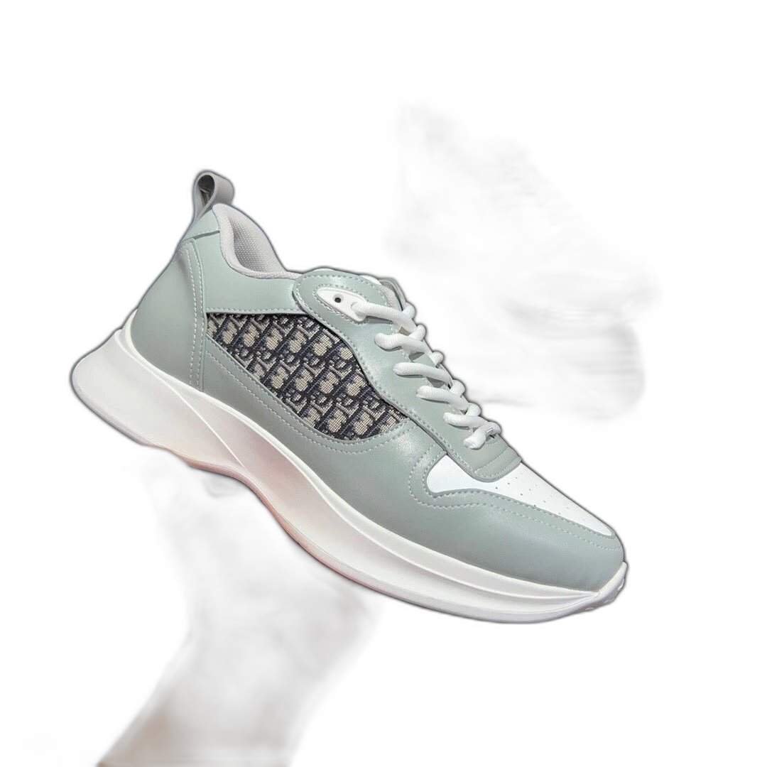 European station B22 trendy letter home low-top casual men’s shoes old flower embroidery thick bottom lace-up fashion sneakers