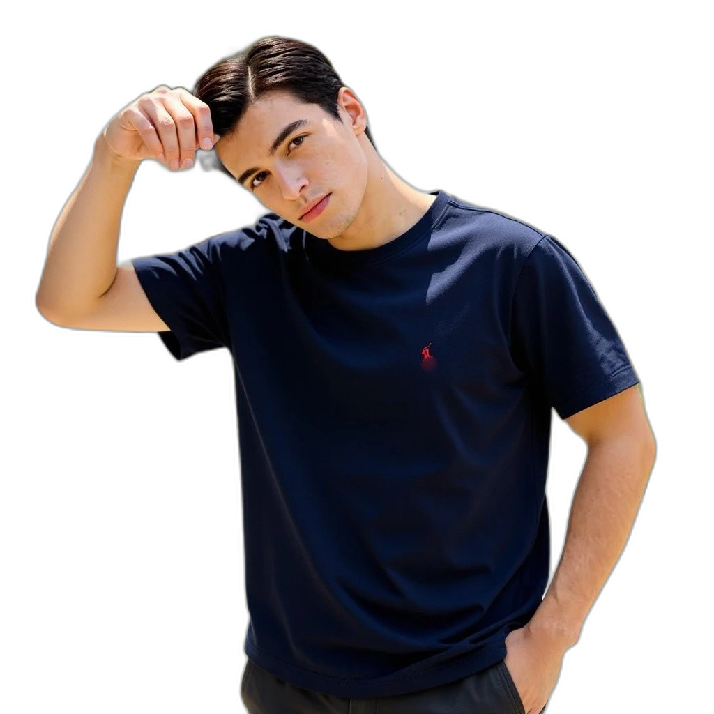 RL Raf Pony logo cotton t-shirt round neck couple solid color top for men and women short sleeve American embroidery t-shirt