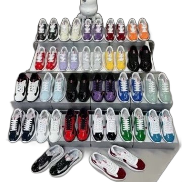 Stock Foreign Trade Americas Cup P Home Bright Leather Mesh Breathable Casual Fashion Sports Patent Leather Couple Shoes Trendy
