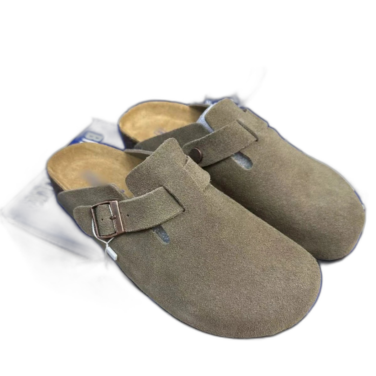 BK Birken shoes, real cowhide slippers, Baotou semi-slipper, spring and autumn sandals, slippers, same style for men and women, cork Borken shoes