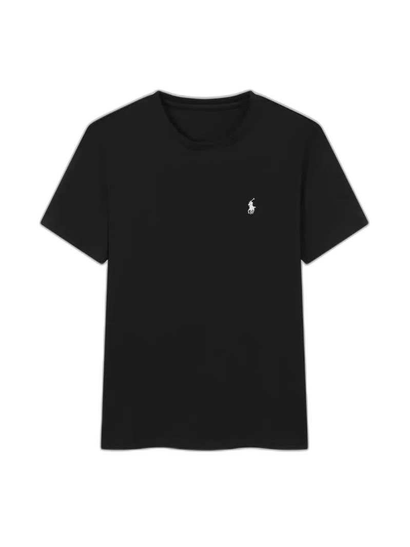 Cross-border trade summer round neck pony embroidery t-shirt for men and women cotton short sleeve loose casual all-match r top