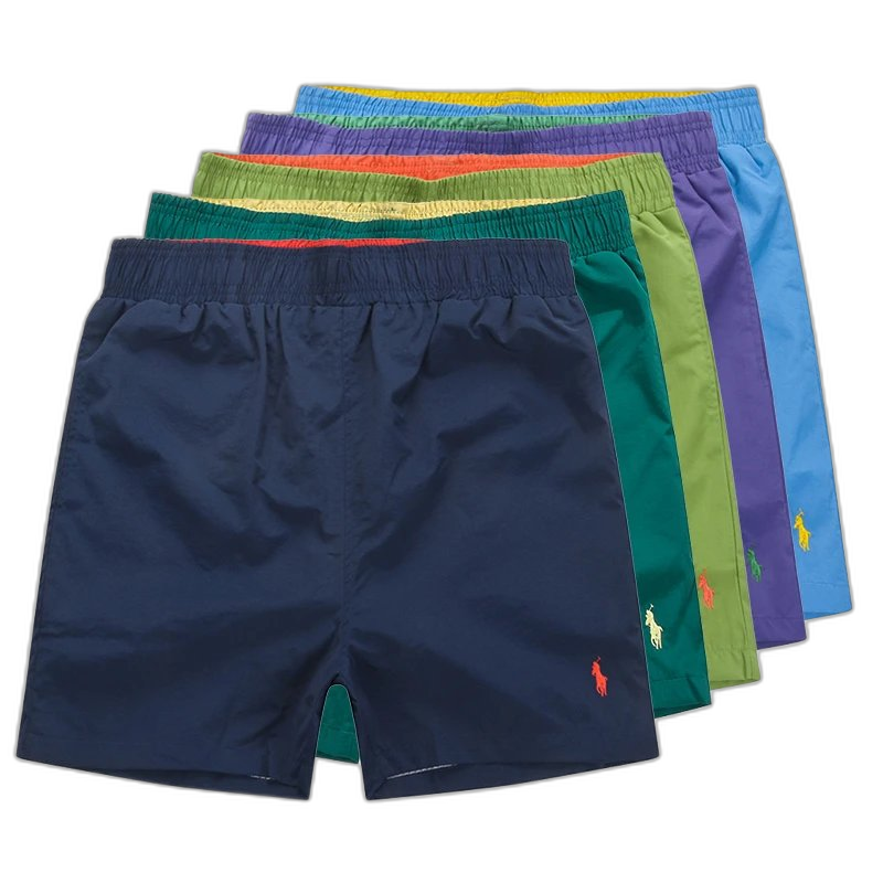 Summer Polo Casual Straight Beach Shorts Men’s Solid Color Plus Size 3 Minute Morning Running Sports Loose Quick Dry Vacation