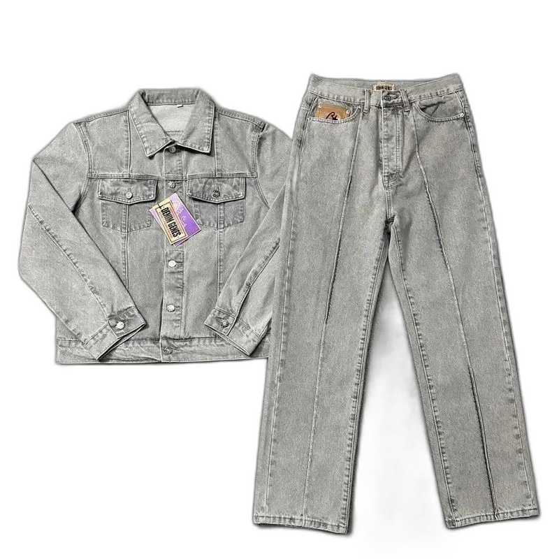 casual suit high street couple trendy denim jacket jacket jeans 11