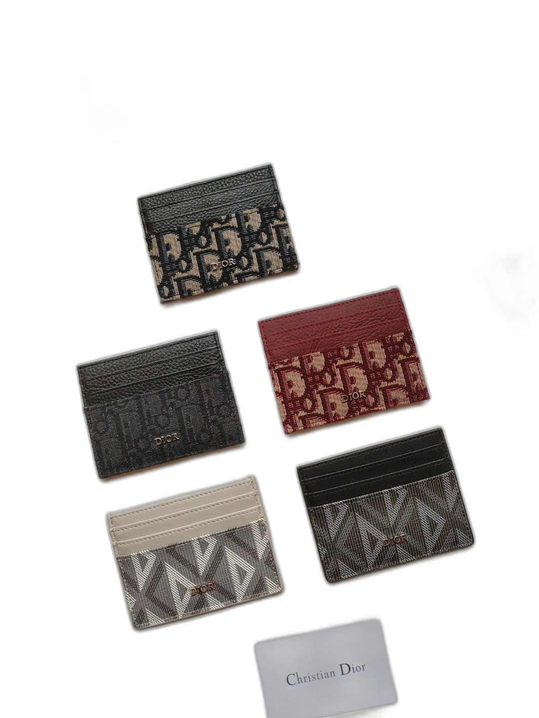 Card holder jacquard fabric with cowhide print D bank card package free shipping