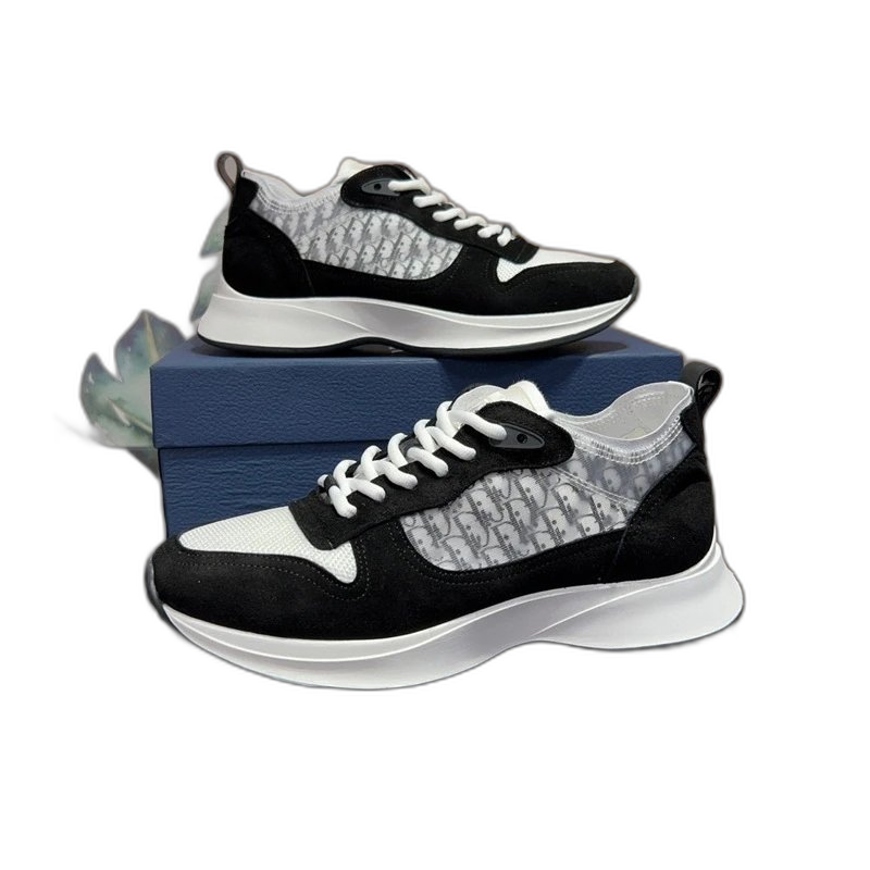 European spring and autumn trend style B25 letter home low-top casual men’s shoes old flower embroidery thick bottom fashion sneakers