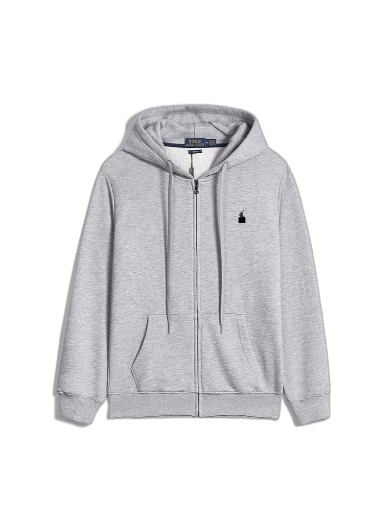 Ralph Lauren jacket pony logo hooded sweater men’s autumn and winter fleece zipper cardigan men’s sweater luxury