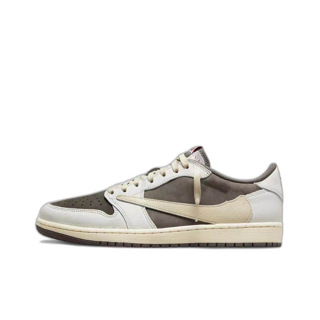 Putian shoes aj1 lightning barb mocha dark brown and black samurai Joe 1 cross-border low-top men’s and women’s school couple sneakers