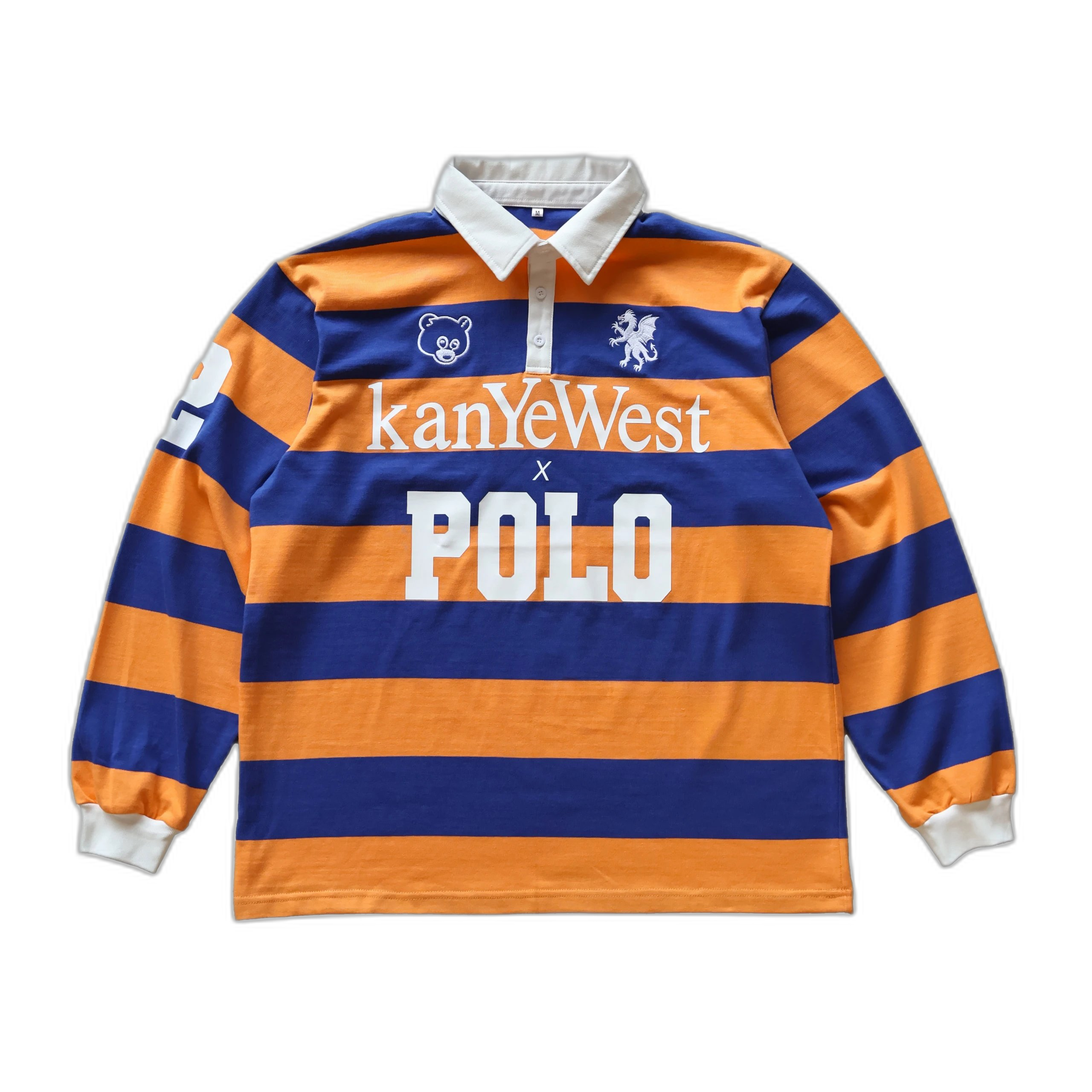 Vintage Stripe Color Blocking Polo Vintage Contrast Stripe Polo Embroidered Print