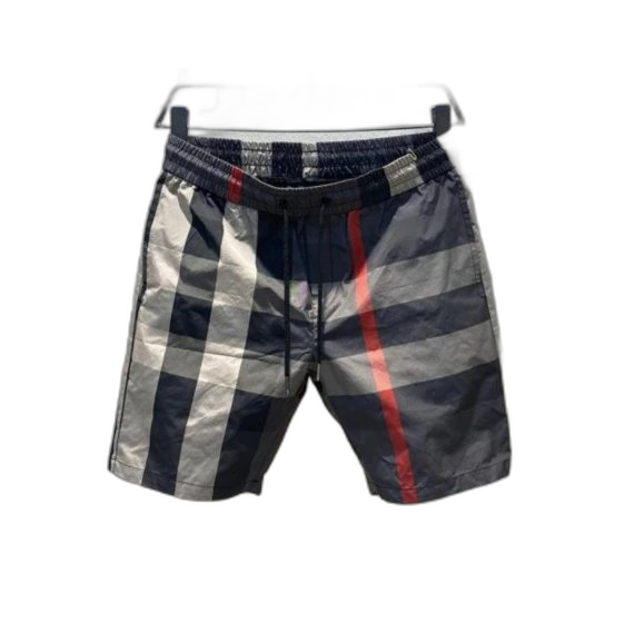 New summer men’s shorts beach pants sports casual pants simple digital printing workwear plaid pants men