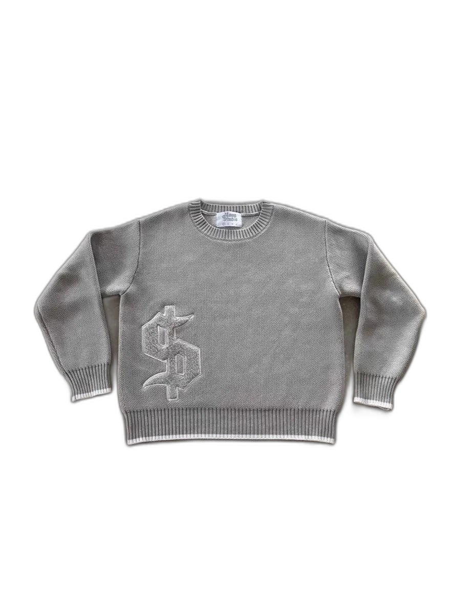 Cross-border European and American retro street casual loose long-sleeved top autumn and winter warm pullover round neck knitted sweater men